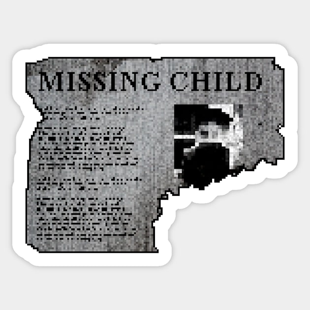 MISSING CHILD Sticker by gamesbylum